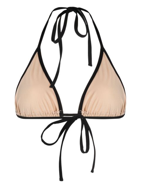 TOTEME Stripe Tie bikini top - Neutrals