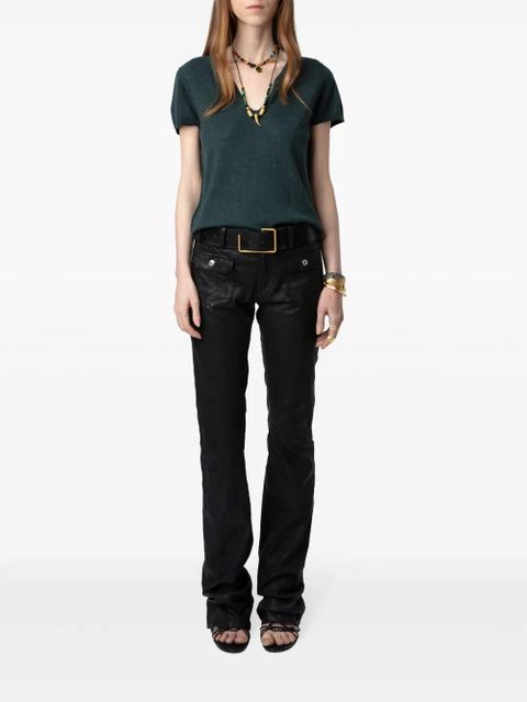 Zadig&Voltaire Celsy cashmere top - Green