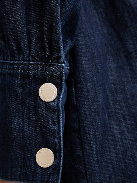 Morgan sukienka jeansowa kolor niebieski mini rozkloszowana RICK - zdjęcie produktu nr 2