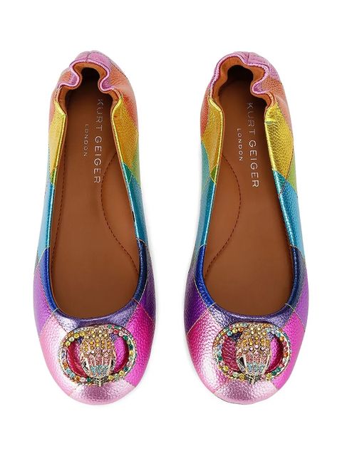 Kurt Geiger London baleriny skórzane Chelsea Ballerina kolor multicolor 5000669109