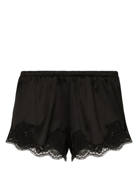 Dolce & Gabbana lace-detailing satin-finish briefs - Black - zdjęcie produktu nr 1