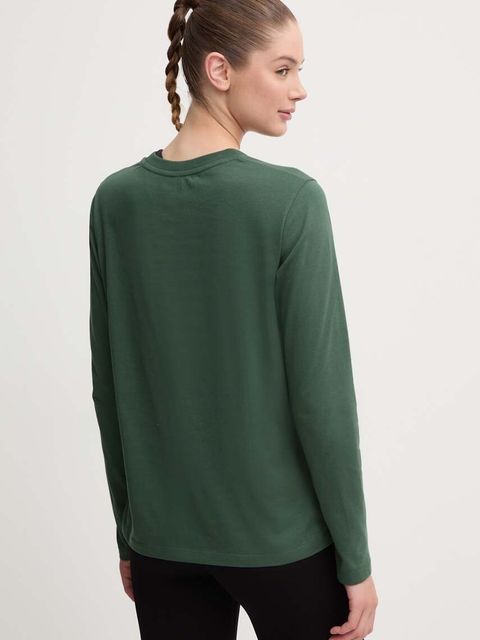 Fjallraven longsleeve bawełniany 1960 Logo kolor zielony - zdjęcie produktu nr 2