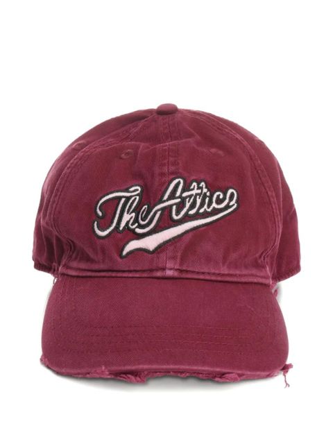 The Attico logo-embroidered frayed-edge baseball cap