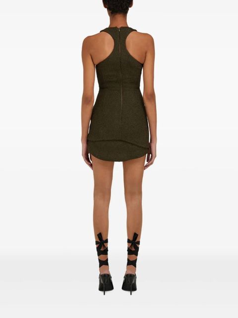 Ferragamo bouclé mini dress - Green