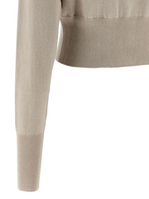 Vivienne Westwood embroidered-logo crop-length cardigan - Neutrals