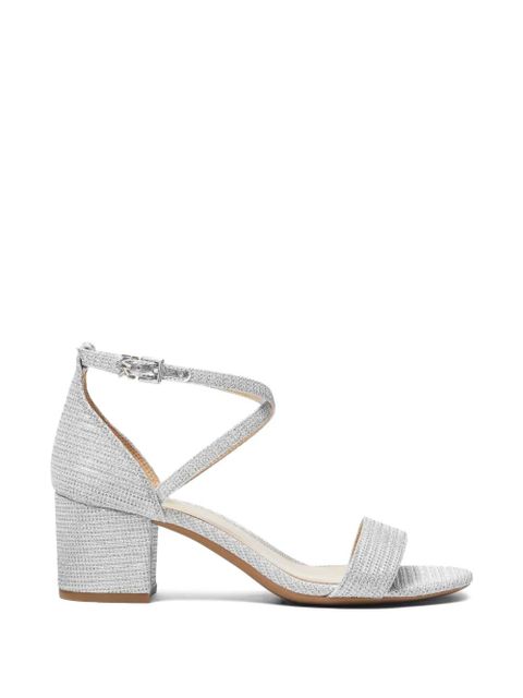 Michael Kors 57mm Serena Flex crossover-strap heeled sandals - Silver - zdjęcie produktu nr 1