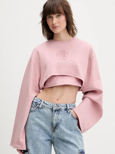 Hugo Blue bluza Daleisy_B damska kolor różowy z aplikacją 50553978 - zdjęcie produktu nr 1