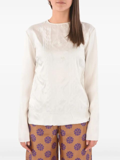 Maison Margiela embossed long-sleeve top - White - zdjęcie produktu nr 1