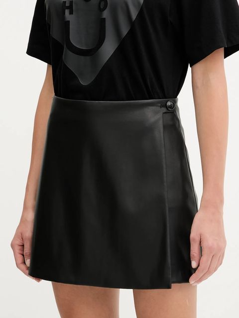 HUGO szorty damskie kolor czarny gładkie high waist 50542312 - zdjęcie produktu nr 1