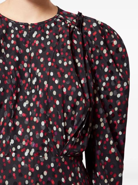 ISABEL MARANT Zarga polka-dot blouse - Black
