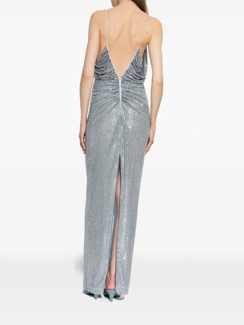Self-Portrait embellished maxi dress - Silver