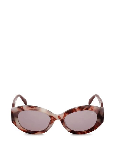 Blumarine oval-frame sunglasses - Brown - zdjęcie produktu nr 1