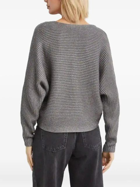 Lauren Ralph Lauren V-neck long-sleeve sweater - Grey