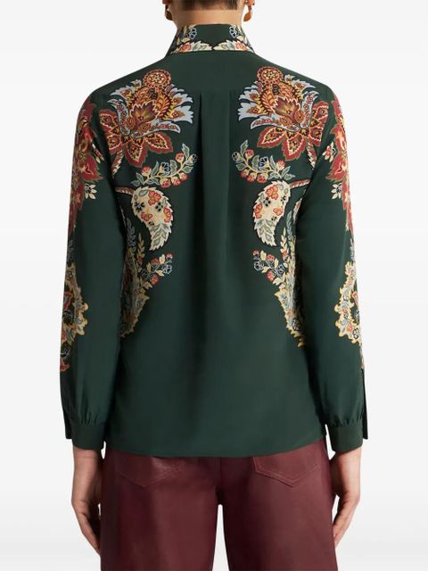 ETRO paisley-print silk shirt - Green