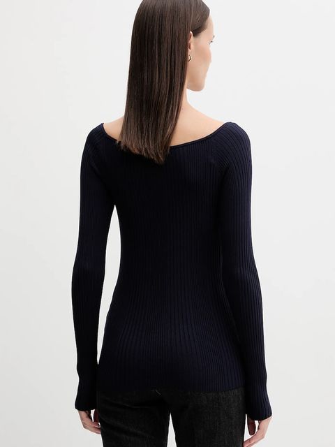 United Colors of Benetton sweter damski kolor granatowy lekki 16UYD10E7