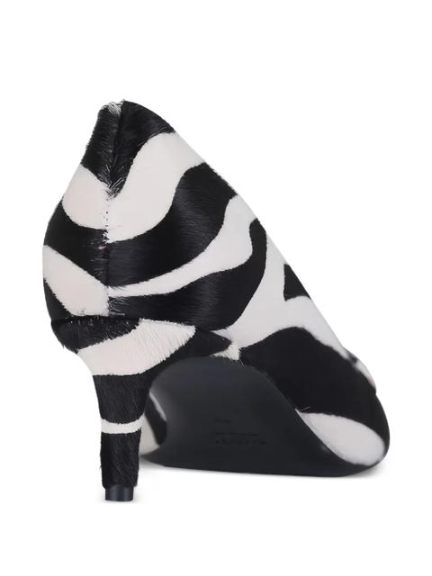 KHAITE Celia zebra-print pumps - White