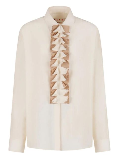 Marni ruffled blouse - 00W03 STONEWHITE - zdjęcie produktu nr 1