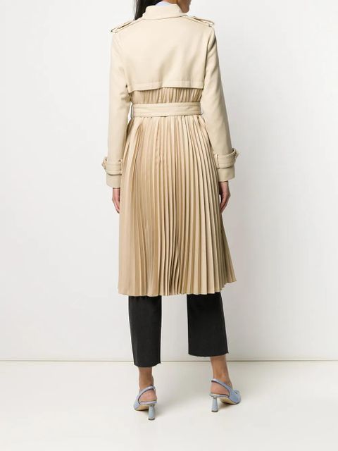 SANDRO pleated trench coat - Neutrals