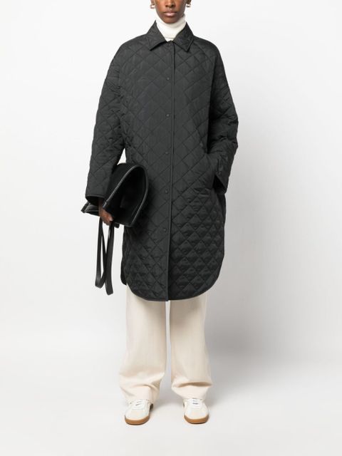 TOTEME quilted cocoon coat - Black - zdjęcie produktu nr 2
