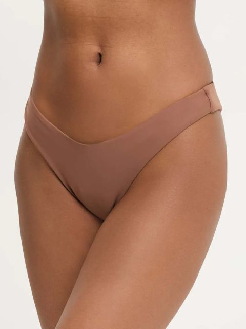 Answear.LAB dwuczęściowy strój kąpielowy i sukienka kolor brązowy lekko usztywniona miseczka