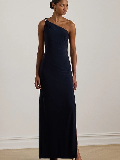 Lauren Ralph Lauren sukienka kolor granatowy maxi dopasowana 253980922 - zdjęcie produktu nr 1