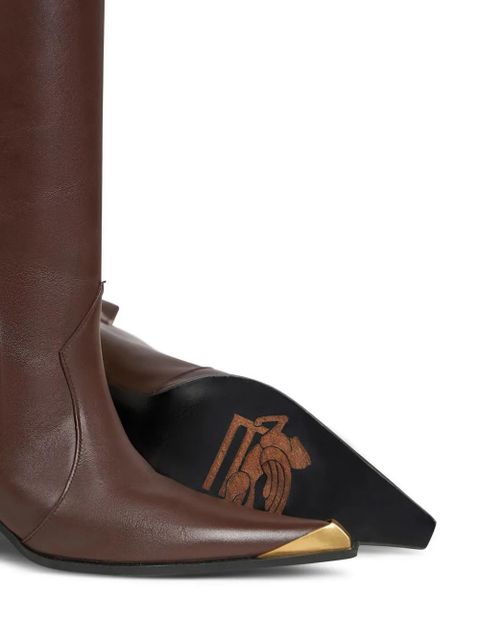 ETRO pointed-toe leather boots - Brown