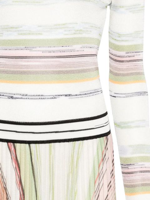 Missoni striped pleated maxi dress - Neutrals