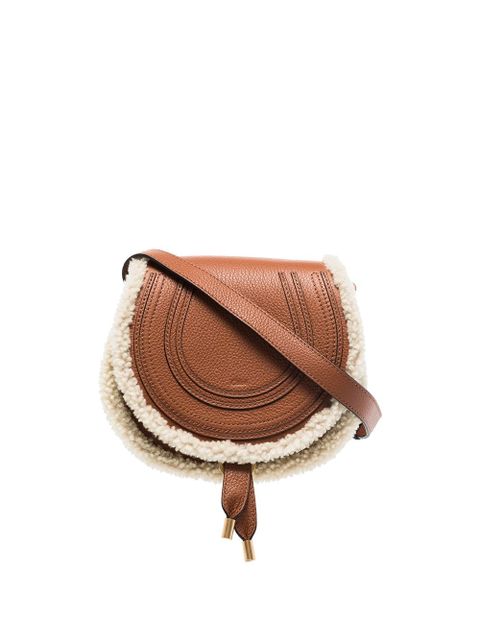 Chloé Marcie shearling trim bag - Brown - zdjęcie produktu nr 1