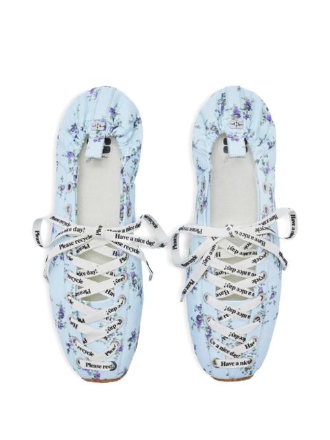GANNI floral print sneakers - Blue