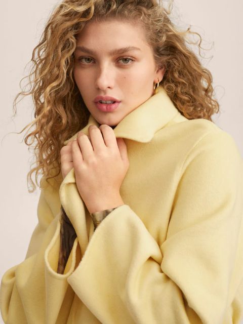 Płaszcz handmade z paskiem