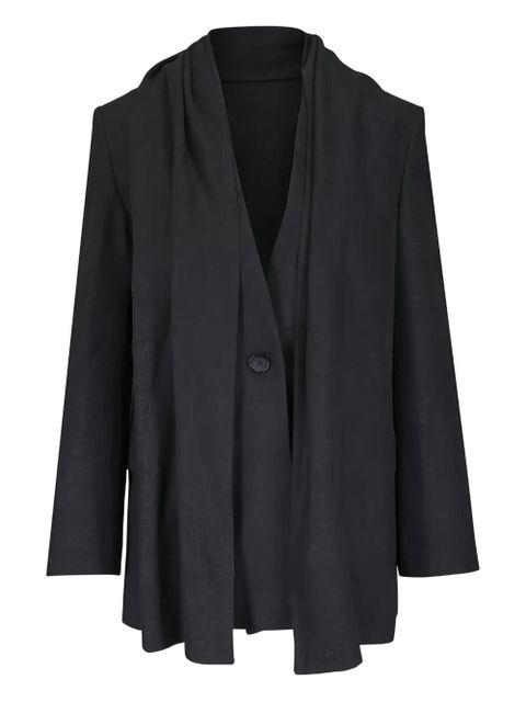 TOTEME scarf-detail single-breasted blazer - Grey - zdjęcie produktu nr 1