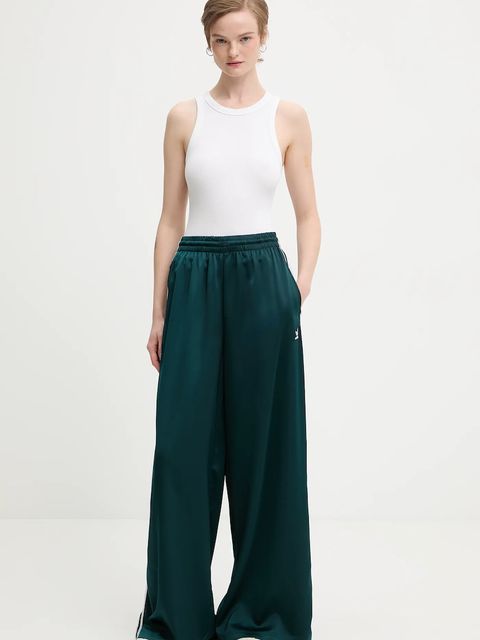 adidas Originals spodnie dresowe Satin Tp Wl damskie kolor zielony z aplikacją JV7511 - zdjęcie produktu nr 2