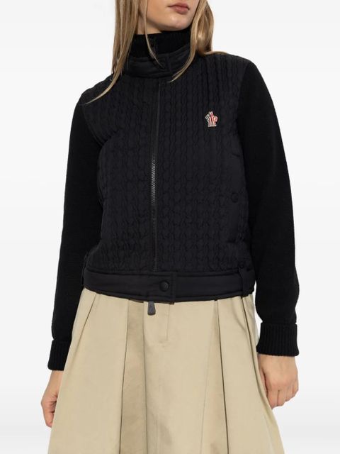 Moncler Grenoble quilted panelled cardigan - Black