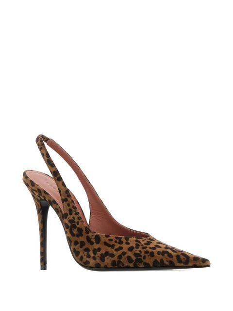 Amina Muaddi 105mm Anok animal-print pumps - Brown - zdjęcie produktu nr 2