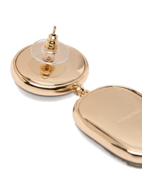 Self-Portrait geometric-shape earrings - Gold