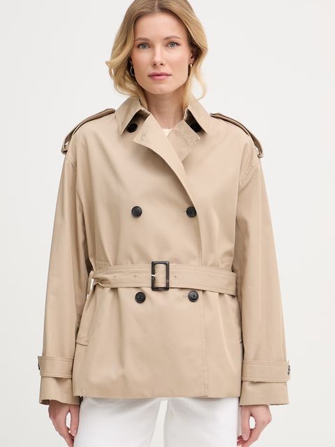 Tommy Hilfiger krótki trencz damski bawełniany - zdjęcie produktu nr 1