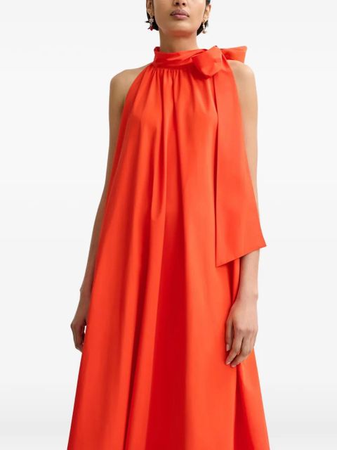 Essentiel Antwerp knot-detail A-line maxi dress - Orange