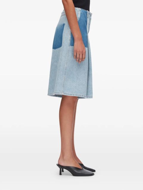 3.1 Phillip Lim patchwork pleat shorts - Blue