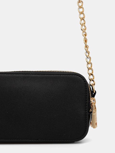 Love Moschino torebka skórzana kolor czarny JC4333PP0NK1300A