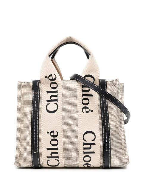 Chloé Woody logo-print tote bag - Neutrals - zdjęcie produktu nr 1
