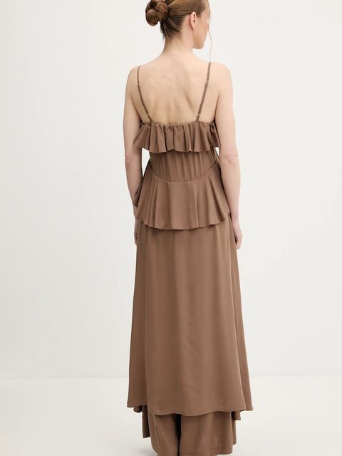 Answear.LAB top damska kolor brązowy gładka