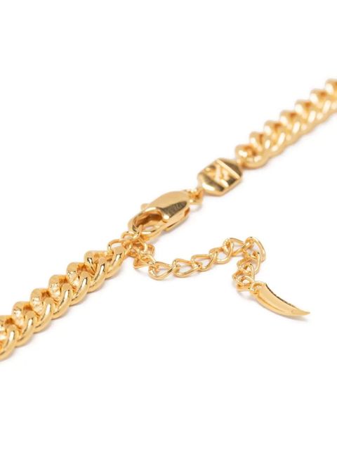 Missoma heart gemstone charm chain necklace - Gold