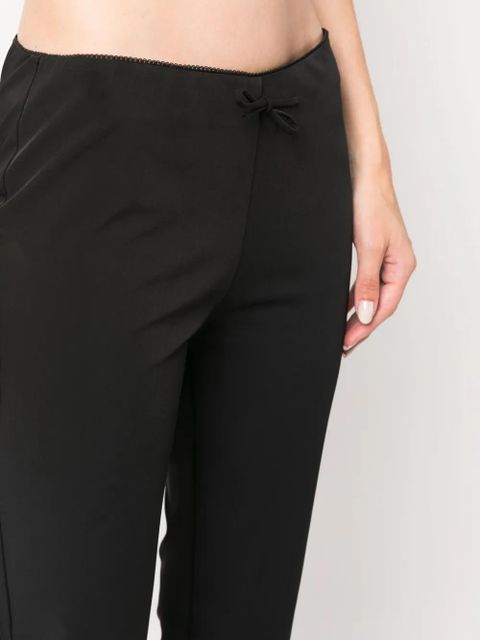 Blumarine flared bow-detail trousers - Black