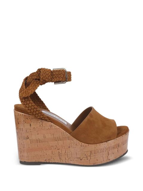 Jimmy Choo braided-strap platform sandals - Brown - zdjęcie produktu nr 1