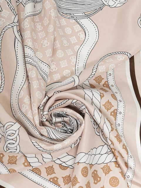 Guess chusta PHOEBE damska kolor beżowy wzorzysta AW5340 POL03