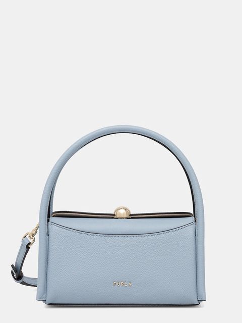 Furla torebka skórzana Nicole Mini Boston Bag kolor niebieski WE00893 BX4296 CDZ00 - zdjęcie produktu nr 1