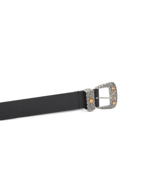 PINKO pouch embellished leather belt - Black