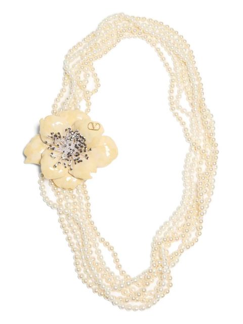 Valentino Garavani Fleur Lumineuse necklace - Neutrals - zdjęcie produktu nr 1