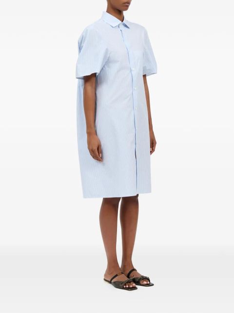 MM6 Maison Margiela short-sleeve striped shirt mini dress - Blue