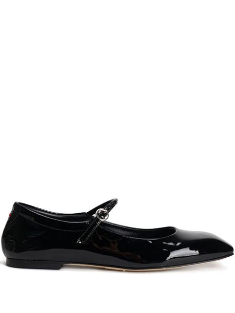 Aeyde leather buckle-fastening ballet flats - Black - zdjęcie produktu nr 1